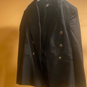 Zara Black Double-Breasted Women's Blazer